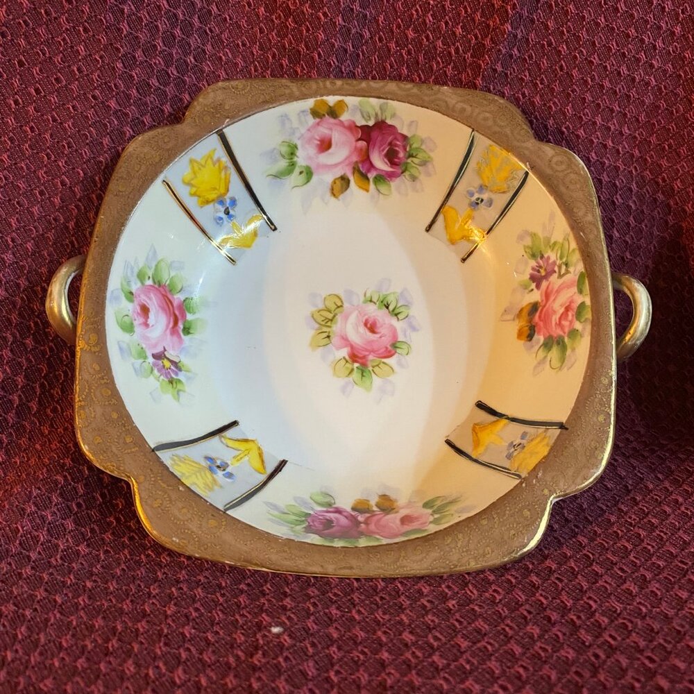 Noritaki Serving Dish Morimura Mark Floral Design Vintage 1900 - 1950